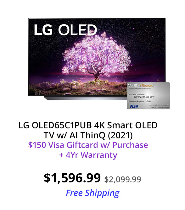 LG OLED65C1PUB 4K Smart OLED TV w/ AI ThinQ (2021)