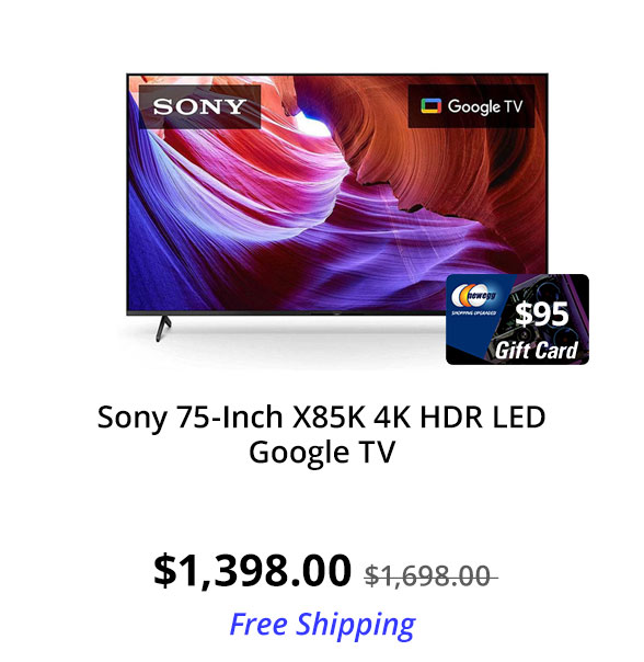 Sony 75 inch X85K 4K HDR LED Google TV