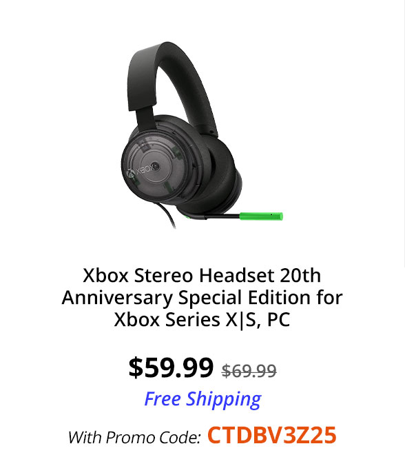 Xbox Stereo Headset 20th Anniversary Special Edition for Xbox Series X|S, PC