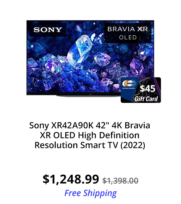 Sony XR42A90K 42" 4K Bravia XR OLED High Definition Resolution Smart TV (2022)