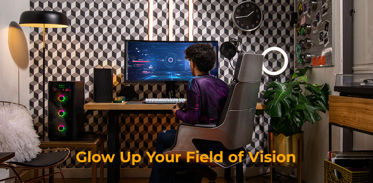 Glow up your field of vision 