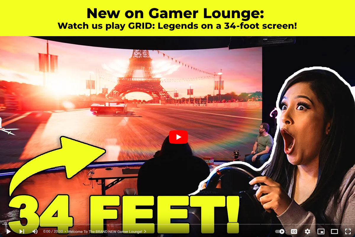 New on Gamer Lounge: Watch us play GRID: Legends on a 34-foot screen!