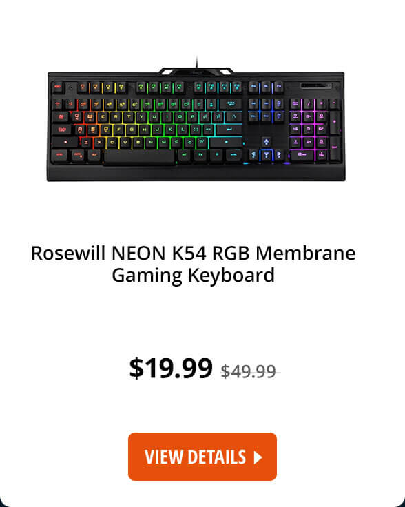 Rosewill NEON K54 RGB Membrane Gaming Keyboard