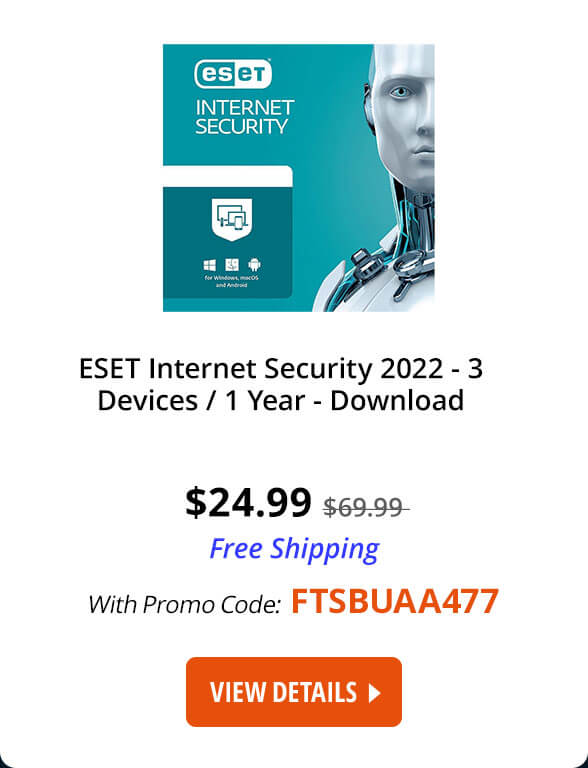 ESET Internet Security 2022 - 3 Devices / 1 Year - Download