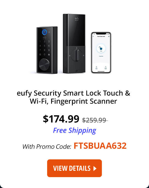 eufy Security Smart Lock Touch & Wi-Fi, Fingerprint Scanner