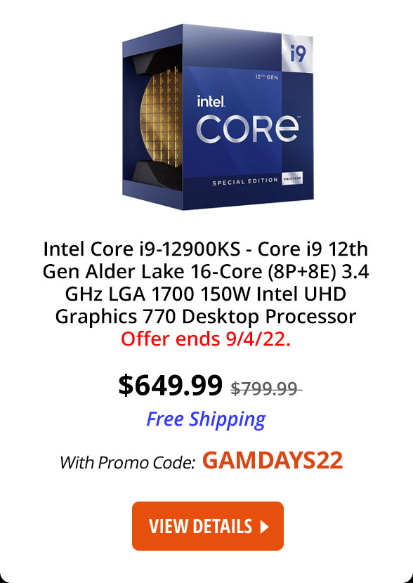 Intel Core i9-12900KS 3.4 GHz 16-Core LGA 1700 Processor