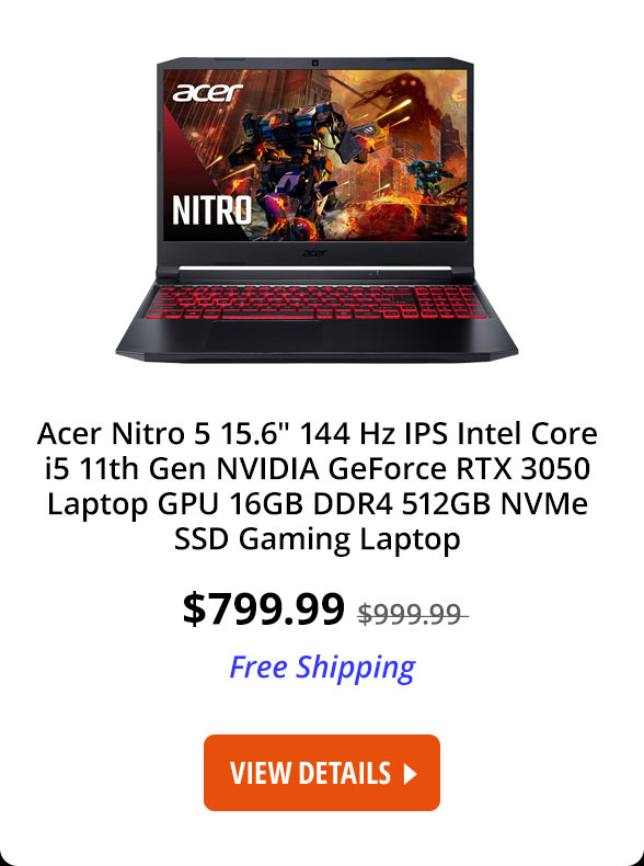 Acer Nitro 5 - 15.6" 144 Hz IPS - Intel Core i5 11th Gen