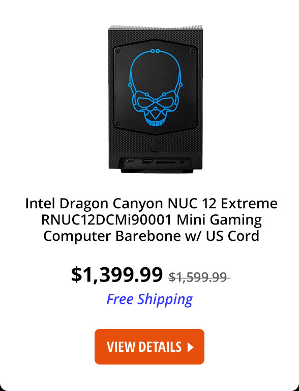 Intel Dragon Canyon NUC 12 Extreme RNUC12DCMi90001 Mini Gaming Computer Barebone