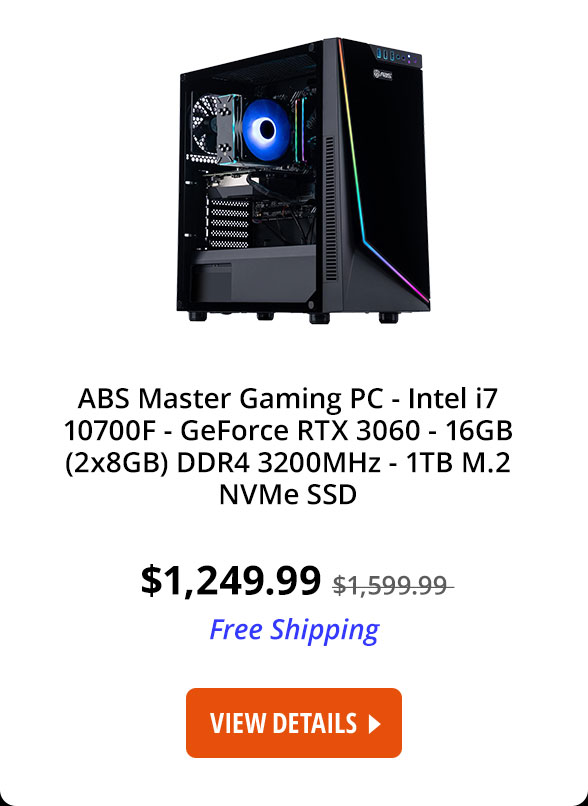 ABS Master Gaming PC - Intel i7 10700F 