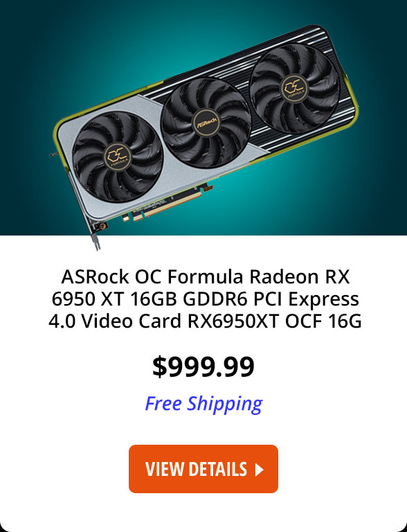 ASRock OC Formula Radeon RX 6950 XT 16GB GDDR6 PCI Express 4.0 Video Card RX6950XT OCF 16G