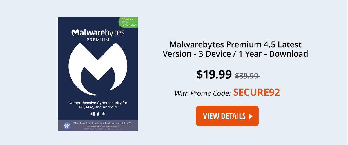 Malwarebytes Premium 4.5 3 Devices 