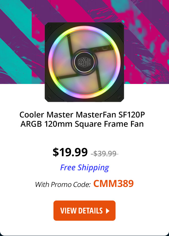 Cooler Master MasterFan SF120P ARGB 120mm Square Frame Fan