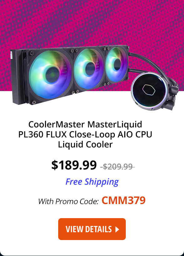 CoolerMaster MasterLiquid PL360 FLUX Close-Loop AIO CPU Liquid Cooler