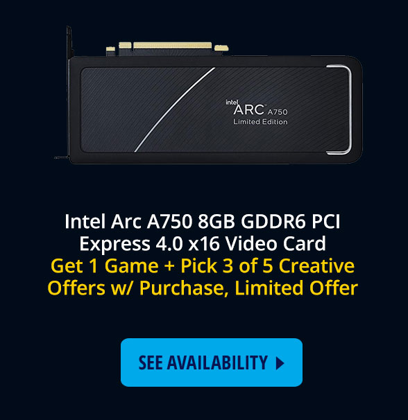 Intel Arc A750 8GB GDDR6 PCI Express 4.0 x16 Video Card 