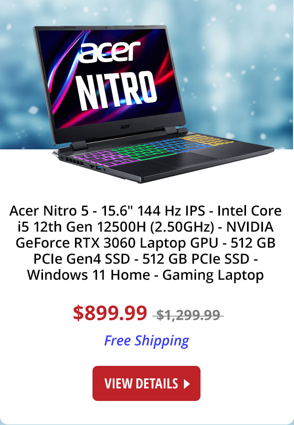 Grab Acer Nitro 5 gaming laptop with RTX 3070 Ti for 25% and US