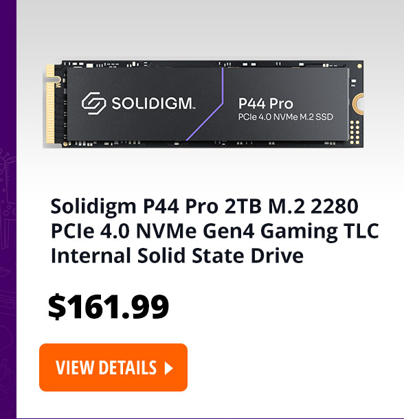 Solidigm P44 Pro 2TB M.2 2280 PCIe 4.0 NVMe Gen4 Gaming TLC Internal Solid State Drive