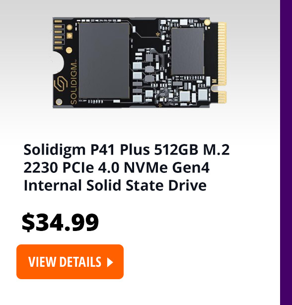 Solidigm P41 Plus 512GB M.2 2230 PCIe 4.0 NVMe Gen4 Internal Solid State Drive  