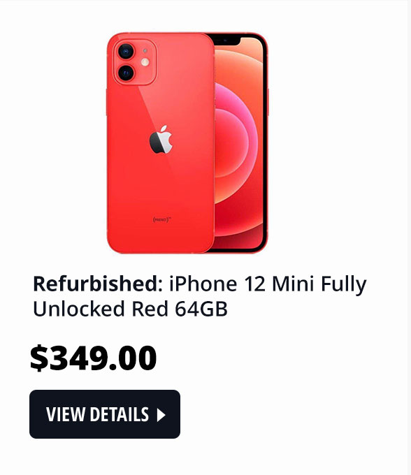 Refurbished: iPhone 12 Mini Fully Unlocked Red 64GB