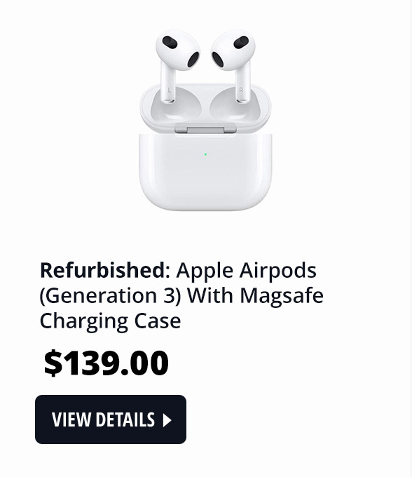 Refurbished: Apple Airpods (Generation 3) With Magsafe Charging Case