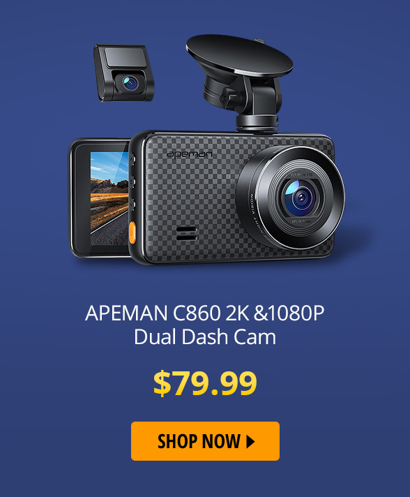 APEMAN C860 2K &1080P Dual Dash Cam