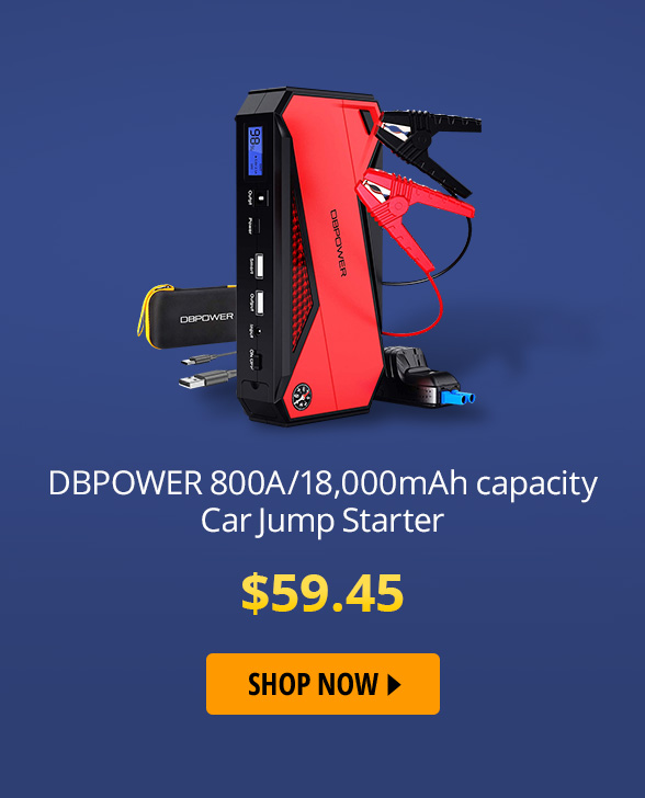 DBPOWER 800A/18,000mAh capacity Car Jump Starter