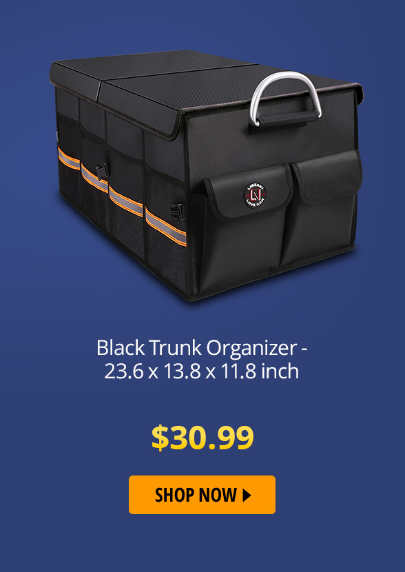 Black Trunk Organizer - 23.6 x 13.8 x 11.8 inch