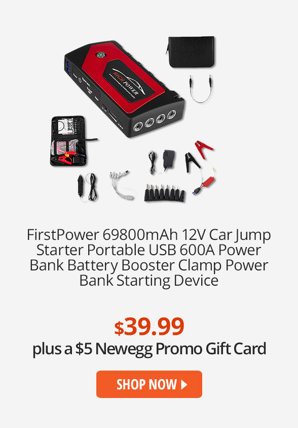 FirstPower 69800mAh 12V Car Jump Starter Portable USB 600A Power Bank Battery Booster Clamp Power Bank Starting Device