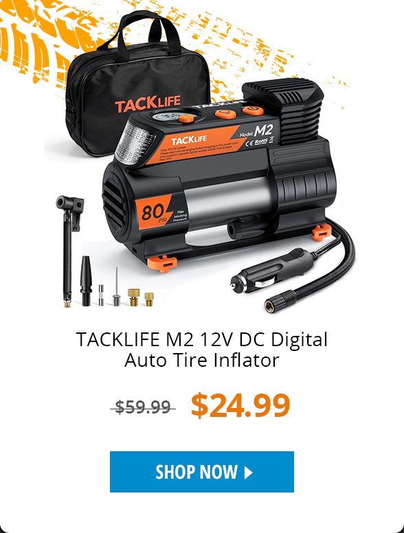 TACKLIFE M2 12V DC Digital Auto Tire Inflator