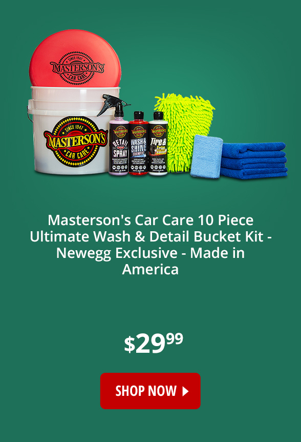 Masterson's Car Care 10 Piece Ultimate Wash & Detail Bucket Kit - Newegg Exclusive - Made in America