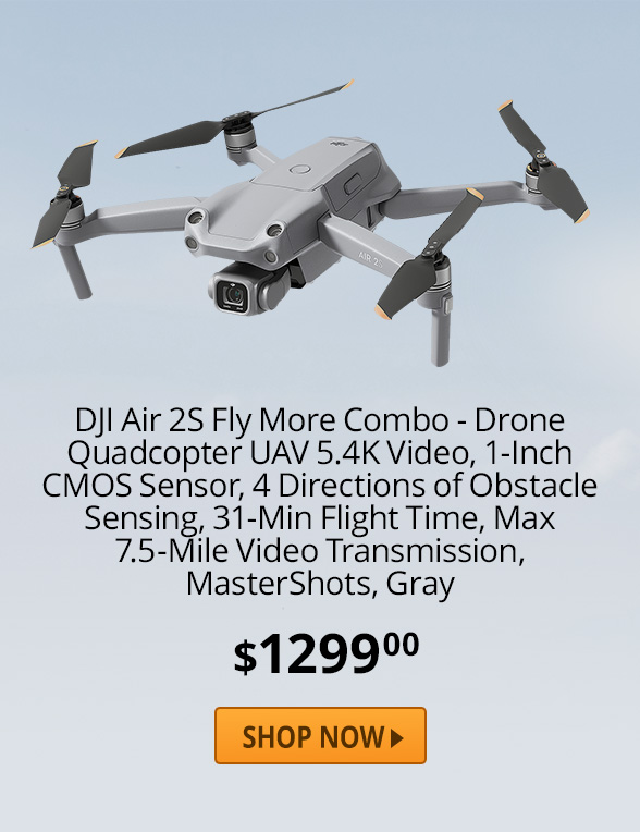 DJI Air 2S Fly More Combo - Drone Quadcopter UAV 5.4K Video, 1-Inch CMOS Sensor, 4 Directions of Obstacle Sensing, 31-Min Flight Time, Max 7.5-Mile Video Transmission, MasterShots, Gray