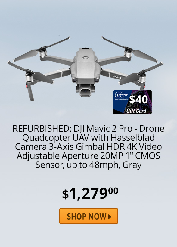 DJI Mavic 2 Pro - Drone Quadcopter UAV with Hasselblad Camera 3-Axis Gimbal HDR 4K Video Adjustable Aperture 20MP 1" CMOS Sensor, up to 48mph, Gray