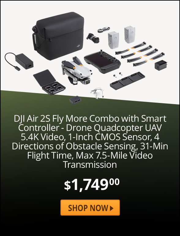 DJI Air 2S Fly More Combo with Smart Controller - Drone Quadcopter UAV 5.4K Video, 1-Inch CMOS Sensor, 4 Directions of Obstacle Sensing, 31-Min Flight Time, Max 7.5-Mile Video Transmission