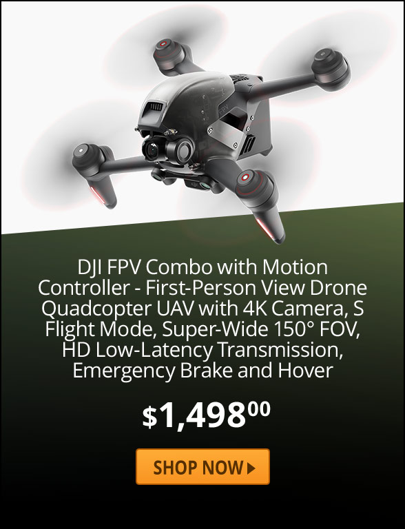 DJI FPV Combo with Motion Controller - First-Person View Drone Quadcopter UAV with 4K Camera, S Flight Mode, Super-Wide 150° FOV, HD Low-Latency Transmission, Emergency Brake and Hover