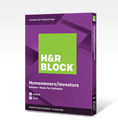 H&R Block Tax Software Deluxe + State 2019