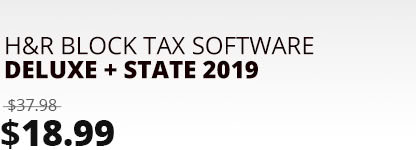 H&R Block Tax Software Deluxe + State 2019