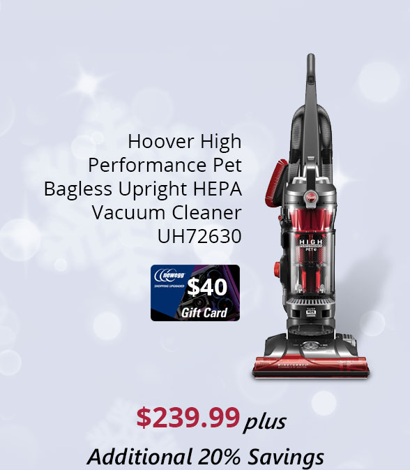 Hoover High Performance Pet Bagless Upright HEPA Vacuum Cleaner UH72630