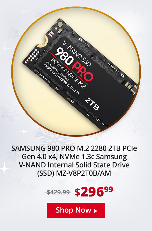 SAMSUNG 980 PRO M.2 2280 2TB PCIe Gen 4.0 x4, NVMe 1.3c Samsung V-NAND Internal Solid State Drive (SSD) MZ-V8P2T0B/AM