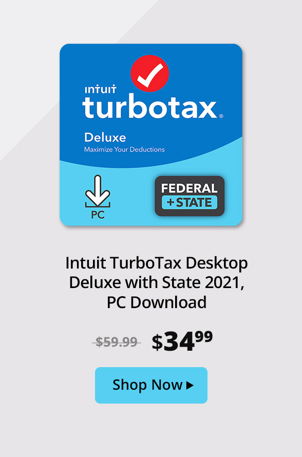 TurboTax Desktop Deluxe with State 2021, PC Download