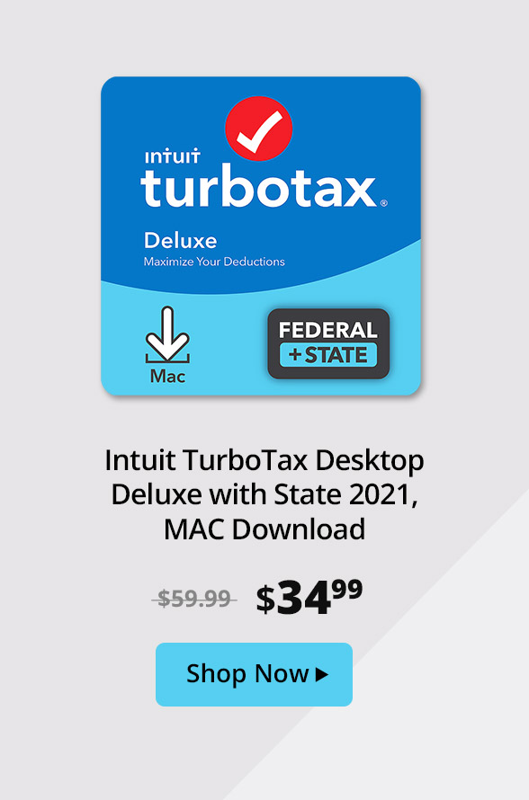 TurboTax Desktop Deluxe with State  2021, MAC Download