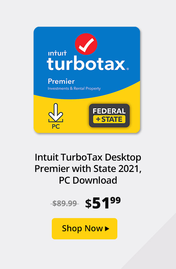 TurboTax Desktop Premier with State 2021, PC Download