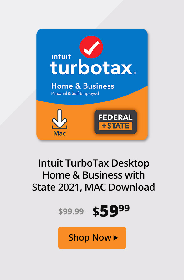 TurboTax Desktop Home & Business with State 2021, MAC Download