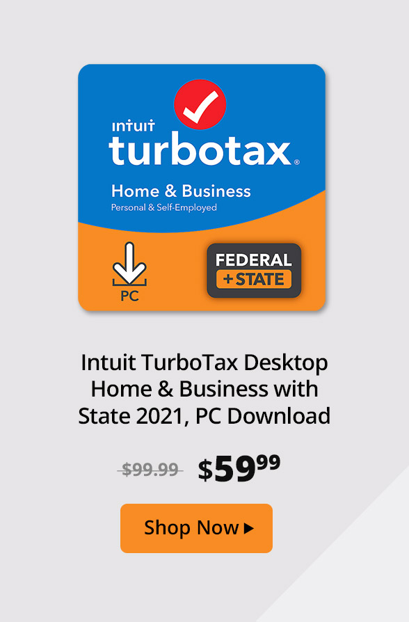 TurboTax Desktop Home & Business with State 2021, PC Download