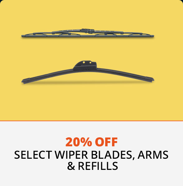 20% Off Select Wiper Blades, Arms & Refills