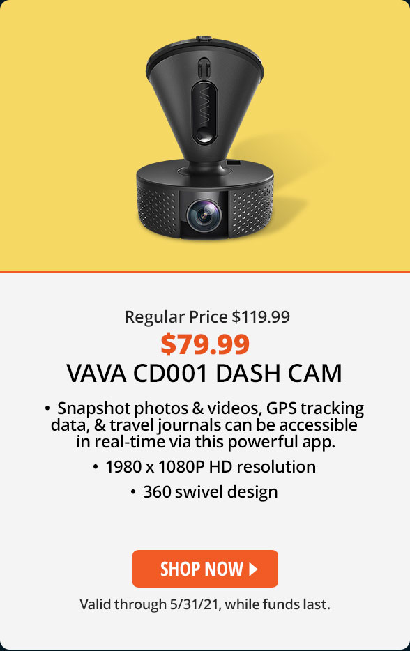 $79.99 Vava CD001 Dash Cam 