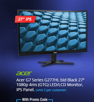 Acer G7 Series G277HL bid Black LED/LCD Monitor, IPS Panel