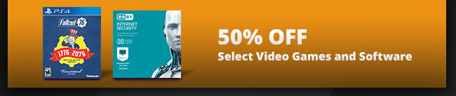 50% Off Select Video Games and Software