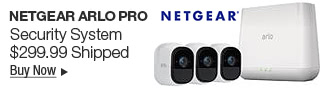 Newegg Flash - NETGEAR Arlo Pro Smart Security System 3 Wire-Free HD Camera with Siren, Audio | Indoor / Outdoor | Night Vision Rechargeable Battery Powered - VMS4330-100NAS