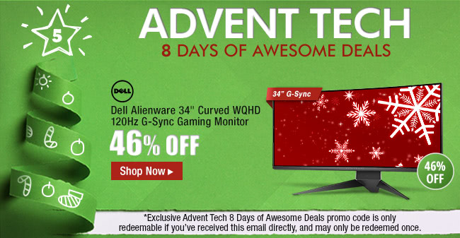 Christmas Countdown 46 Off Dell Alienware 34 Curved Wqhd 120hz