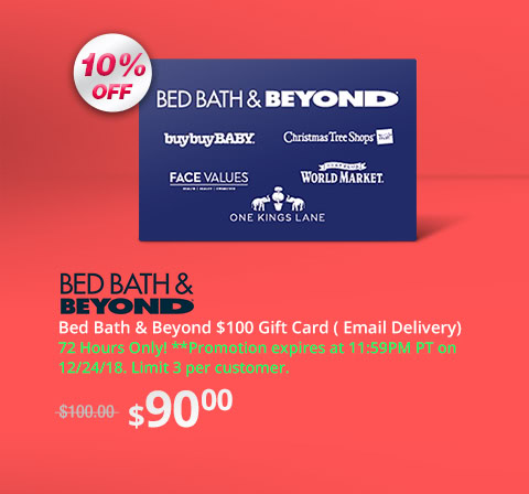 Bed Bath & Beyond $100 Gift Cards ( Email Delivery)