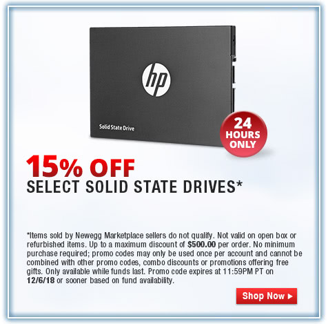 15% OFF SELECT SOLID STATE DRIVES*